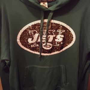 PINK NY Jets NFL sequin hoodie